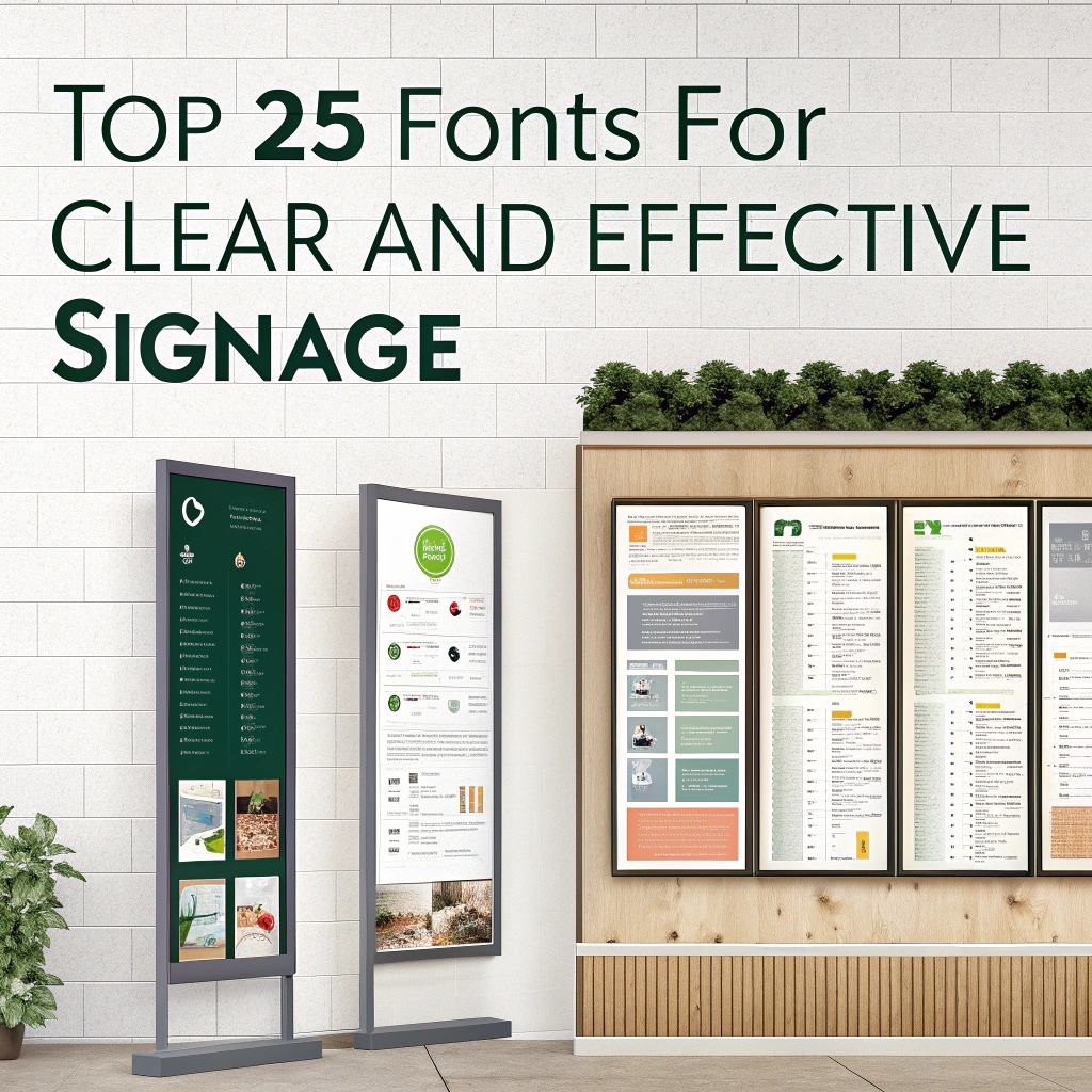 Top 25 Fonts for Clear and Effective Signage